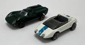 lot 131 image: 1969 Redline HotWheel  Jack Rabbit Special & 1968 Redline HotWheel Lola GT70