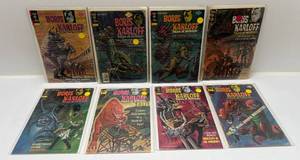 lot 326 image: Misc. Comics Including 15, 25, 30 Cent Boris Karloff And More (In Protecive Sleeves On Card)