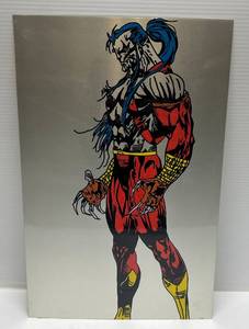lot 332 image: 12 12 x 19 Aluminum Panel  With Ripclaw From Cyberforce Painting Signed On Back Hellstorm 94