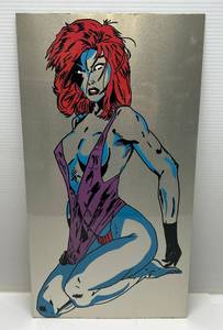 lot 333 image: 11 12 x 21 Aluminum Panel With Velocity From Cyberforce Painting Signed On Back Hellstorm 94