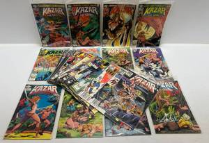 lot 345 image: Misc. Comics Including Kazar The Savage And More (In Protecive Sleeves)