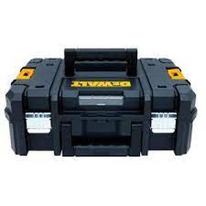 Lot of 2 DEWALT TSTAK II 13 in. Stackable Flat Top Tool Storage Case  Customer Returns See Pictures