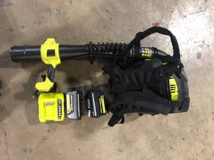 RYOBI 40V HP Brushless Whisper Series 165 MPH 730 CFM Cordless Battery Backpack Blower with (2) 6.0 Ah Batteries and Charger Customer Returns See Pictures