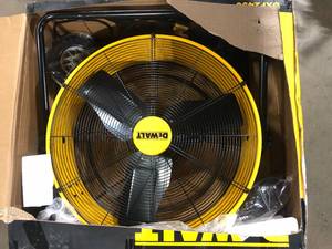 DEWALT 24 in. Heavy-Duty Drum Fan with Extra Long 12 ft. Power Cord and Stepless Speed Control  Customer Returns See Pictures