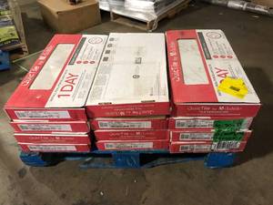 12 Boxes of Daltile QuicTile 12 in. x 24 in. Calacatta Marble Polished Porcelain Locking Floor Tile (9.6 sq. ft.  case)Customer Returns See Pictures