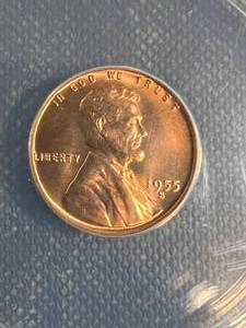 1955-S US WHEAT CENT ANACS MS67
