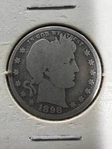 1898 US BARBER QUARTER