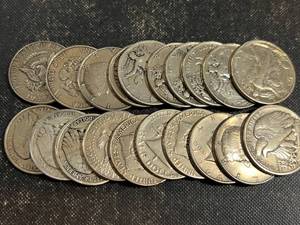 ROLL OF 20 MIXED US HALF DOLLARS