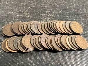 ROLL OF 50 US INDIAN HEAD CENTS