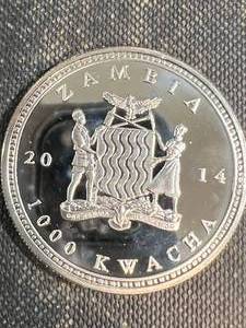 1 TROY OZ .999 FINE SILVER 2014 AFRICAN ELEPHANT ROUND