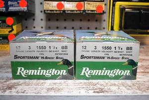 Remington 12ga hi-speed steel 3 BB-shot 50 shells