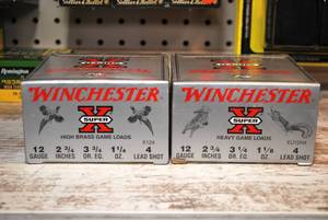 Winchester 12ga Super-X Heavy Game  2-34 Lead 4-shot 50 Shells Lot 1