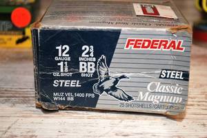 Federal Classic Magnum High-Velocity 2-34 Steel BB-shot 25 Shells
