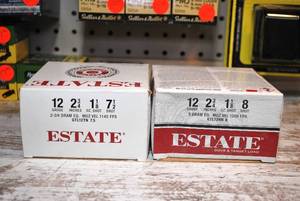 Estate Mixed Lot  2-34 Lead 8-shot & 7-12 Shot 50 Shells