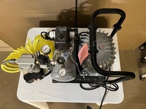 lot 53 image: MSRP $3000 Jun-Air 1152000&nbspOil-Lubricated Piston Air Compressor With Extras  Excellent Working Condition - Guaranteed To Work