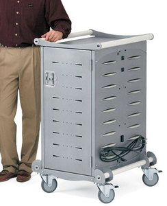 lot 63 image: MSRP $2200 ERGOTRON ANTHRO 20 LAPTOPS LOCKING, DOCKING, CHARGING & STORAGE CART - EXCELLENT CONDITION NO KEY (CAN BE PURCHASED ONLINE FOR $5.00)