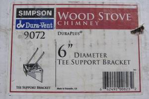 lot 50 image: 6 Dura-Vent DuraPlus Tee Support, Galvanized Steel