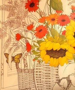 lot 69 image: Sunflowers Framed Lithograph Print by Tara