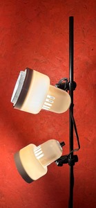 lot 94 image: Vintage Double Head Floor Lamp
