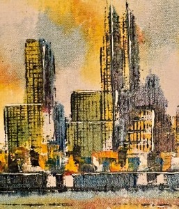 lot 96 image: Vintage Framed Artwork by Marchelle