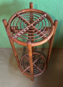 lot 104 image: Vintage Wicker Plant Stand