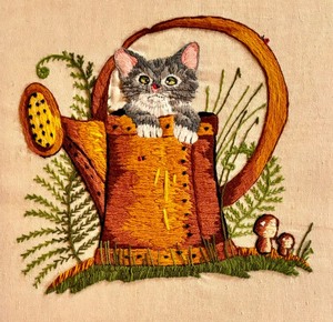 lot 103 image: Vintage Framed Needlepoint Art