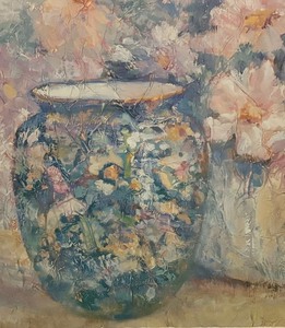 lot 147 image: Fine Floral Print by Nancy Lund