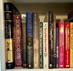 lot 244 image: Grand Grouping of Great Books and Shelf