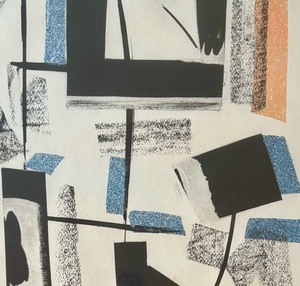 lot 256 image: Vintage Abstract Limited Edition Robert Jacobsen Framed Print