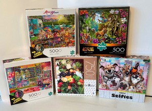 lot 257 image: 18 Puzzles by Ravensburger, Big Ben, Buffalo and More