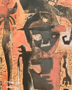 lot 290 image: Vibrant Abstract Print by Sanchez