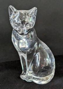 lot 48 image: Lenox and Hadeland Crystal Cat Figurines