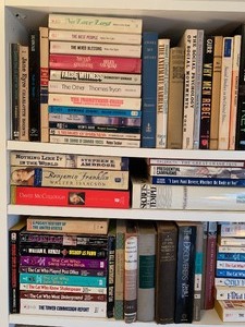 lot 201 image: Large Variety of Books and Bookshelf