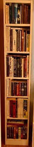 lot 208 image: Variety of Books with Slim Bookshelf