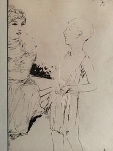 lot 217 image: Original Pierre Bonnard Lithograph Transfer, St. Monique