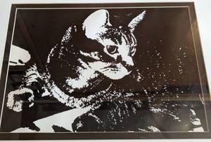 lot 30 image: Pair of Framed Woodblock Cat Prints