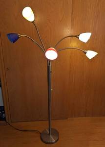 lot 46 image: Colorful Multi Arm Floor Lamp