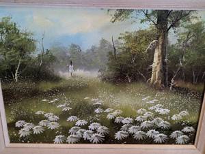 lot 180 image: Framed Scenic Oil Painting