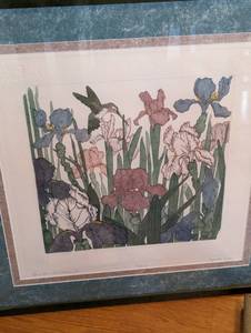 lot 300 image: Variety of Framed Floral Prints