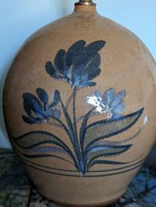 lot 306 image: Pair of Floral Ceramic Table Lamps