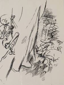 lot 313 image: Finis Framed Lithograph by George Grosz