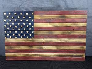 Rustic Wood American Flag
