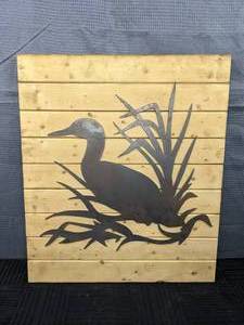 Unique Duck Loon in Reeds MetalWood Wall Art