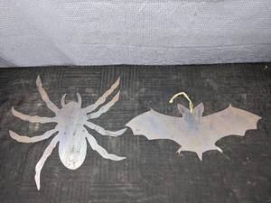 Spider and Bat Metal Art Cutouts