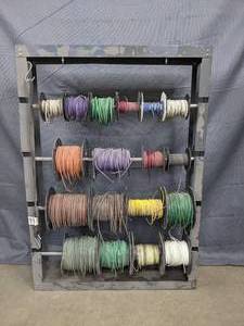 Metal Wire Spool Holder 26w x 6d x 36.5h With Wire