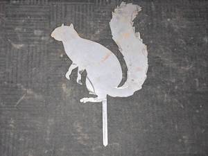 Metal Squirrel Cutout Yard Art