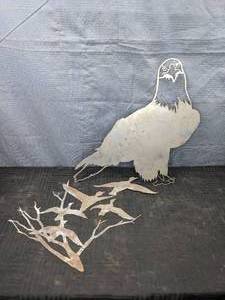 Tree Branch with Birds and Eagle Metal Signs