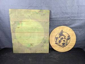 Set of 2 Wood Wall Art Pieces