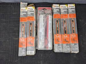 Collection of 7 Paslode Spare Framing Fuel Cells & Adapters for Cordless Framing Nailers