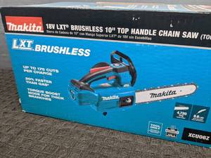 Brand New Makita LXT 10 in. 18V Lithium-Ion Brushless Battery Top Handle Chain Saw